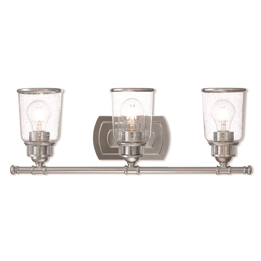 Livex Lighting Lawrenceville 3 Light Bath Vanity in Polished Chrome