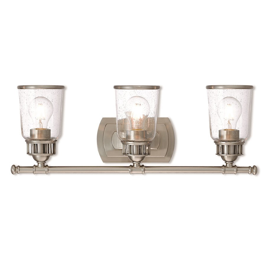 Livex Lighting Lawrenceville 3 Light Bath Vanity in Brushed Nickel