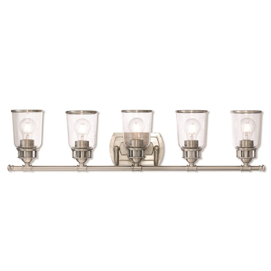 Livex Lighting Lawrenceville 5 Light Bath Vanity in Brushed Nickel
