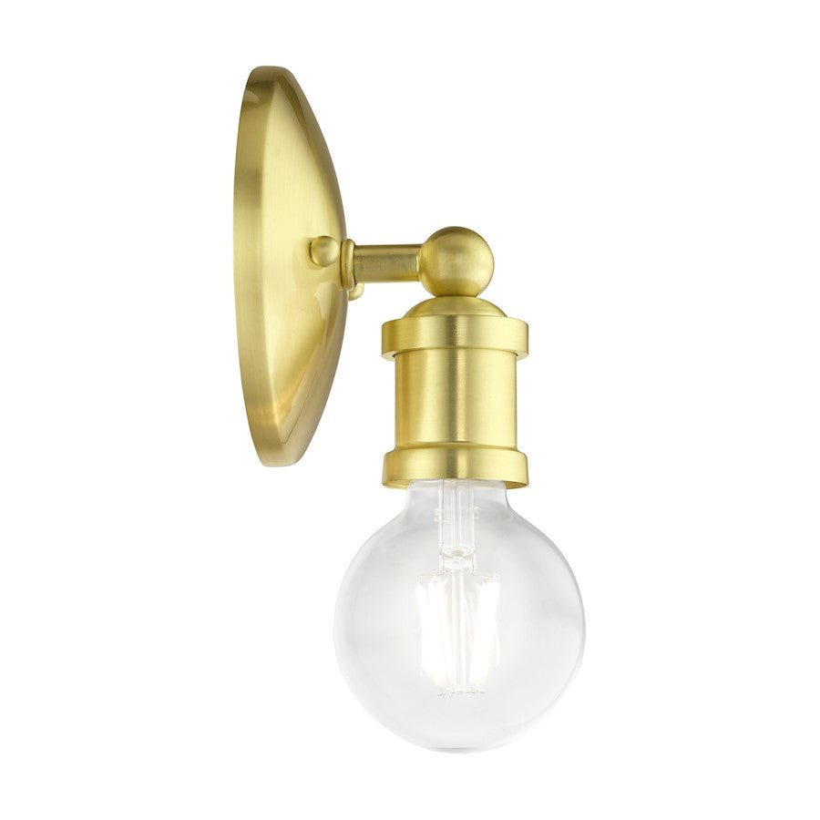 Livex Lansdale 1 Light ADA Wall Sconce, Satin Brass