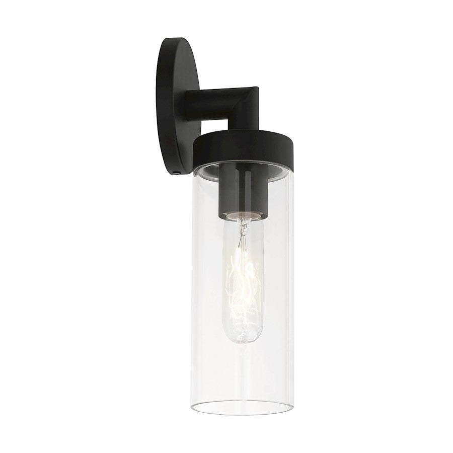 Livex Ludlow 1 Light ADA Single Sconce, Black/Clear