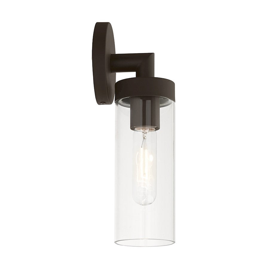 Livex Ludlow 1 Light ADA Single Sconce, Bronze/Clear