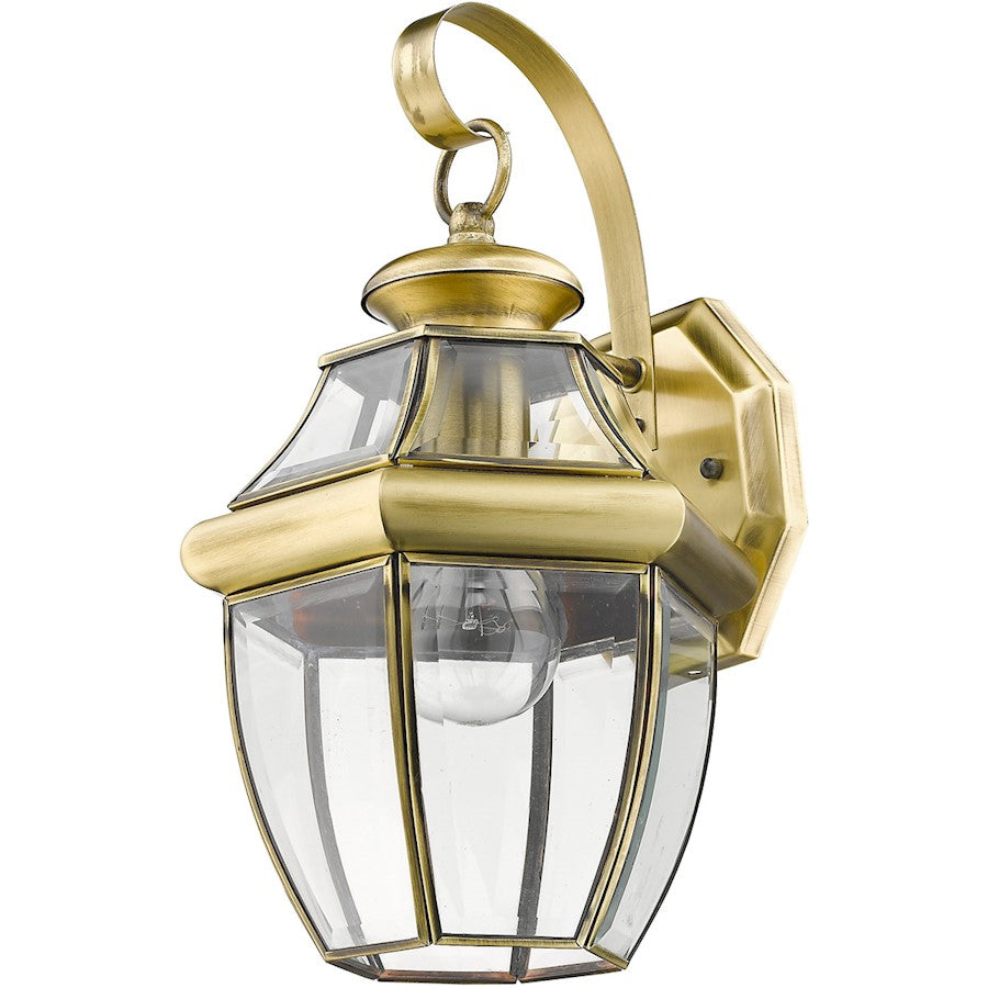 Livex Lighting Monterey Outdoor Wall Lantern in Antique Brass