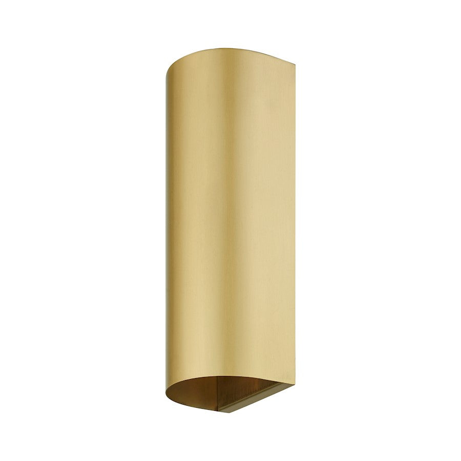 Livex Bond 1 Light Outdoor/Indoor ADA Large Sconce, Satin Gold