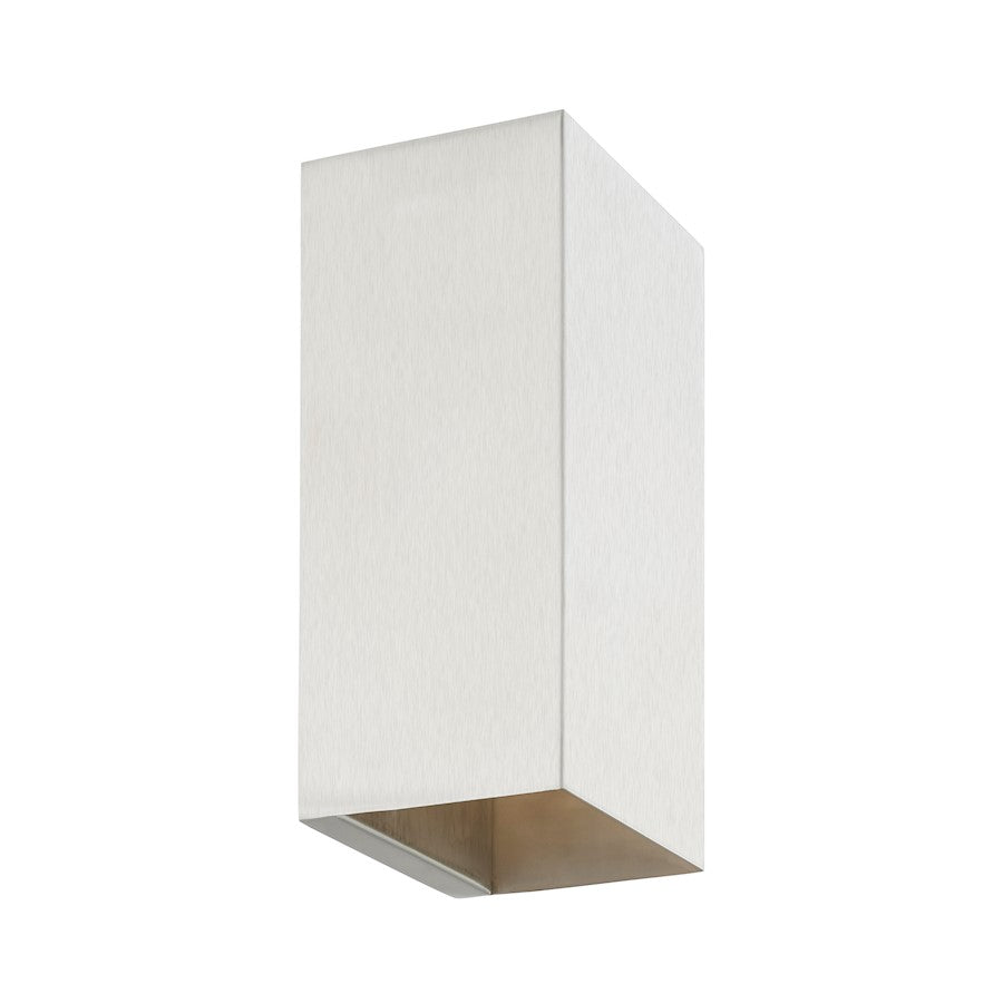 Livex Derby 1 Light Outdoor/Indoor ADA Medium Sconce, Brushed Nickel