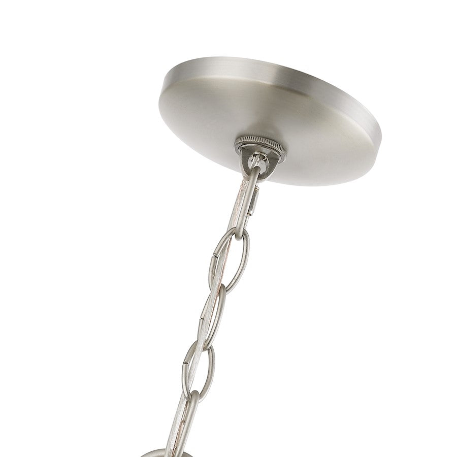 Livex Wentworth 2 Light Outdoor Medium Post Lantern, Nickel/Clear