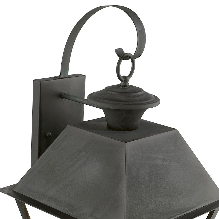 Livex Wentworth 3 Light Outdoor Large Wall Lantern, Charcoal/Clear
