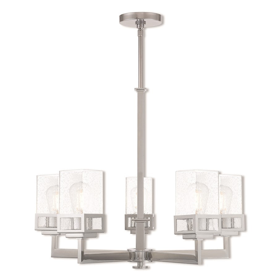 Livex Lighting Harding 5 Light Chandelier in Polished Chrome