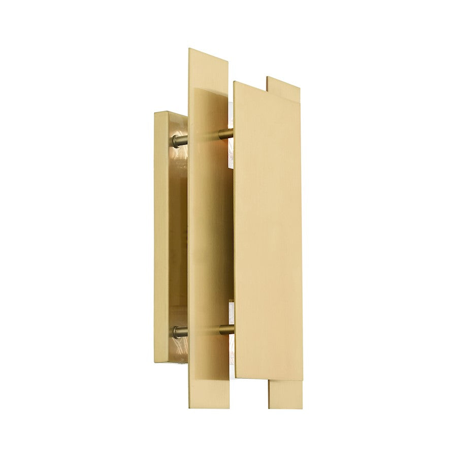 Livex Varick 2 Light ADA Wall Sconce, Satin Brass
