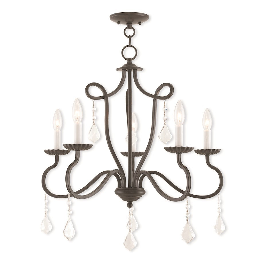 Livex Callisto 5 Light Chandelier, English Bronze