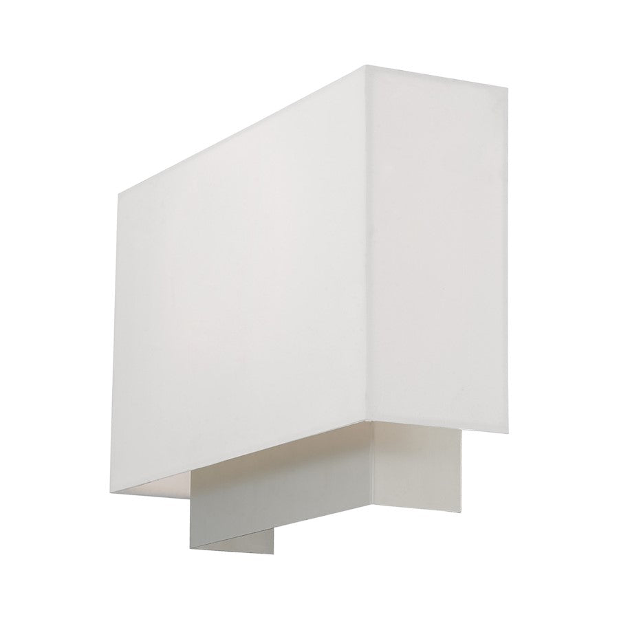 Livex Clark 1 Light ADA Wall Sconce, Brushed Nickel