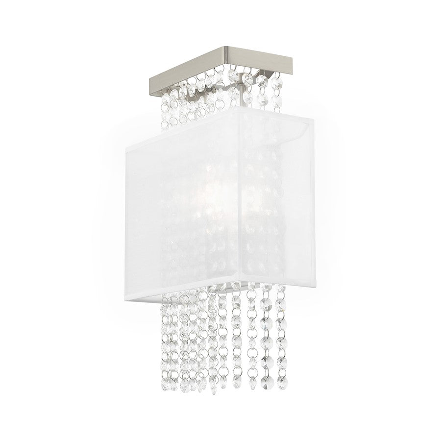 Livex Bella Vista 1 Light ADA Wall Sconce, Brushed Nickel