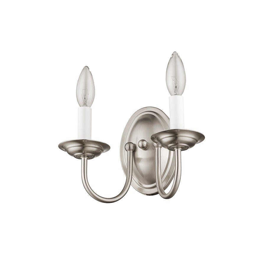 Livex Lighting Home Basics Wall Sconce in Brushed Nickel