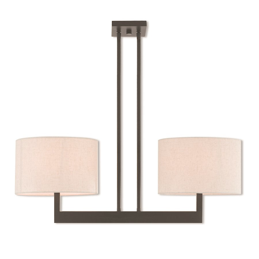 Livex Lighting Hayworth 2 Light Linear Chandelier in Bronze