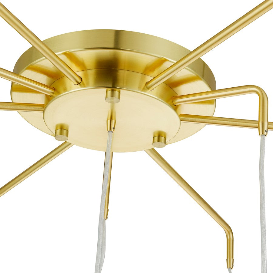 Livex Strathmore 15 Light Foyer Chandelier, Brass/Off-white/White
