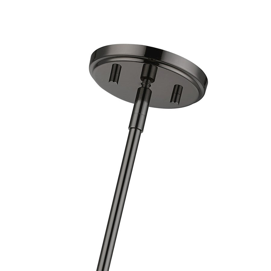 Livex Munich 1 Light Single Pendant, Black Chrome/Clear