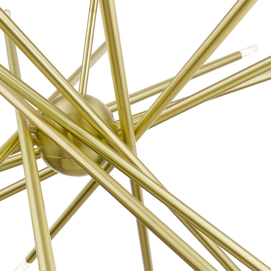 Livex Soho 20 Light Large Chandelier, Satin Brass