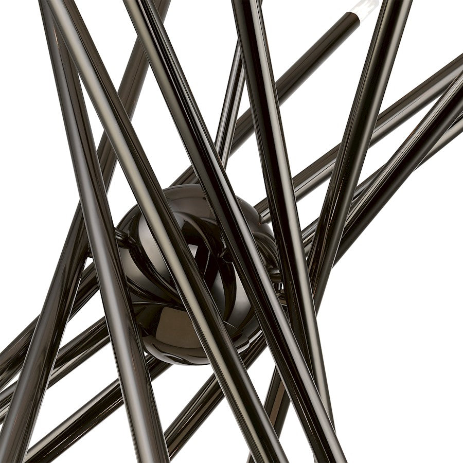 Livex Soho 20 Light Large Chandelier, Black Chrome