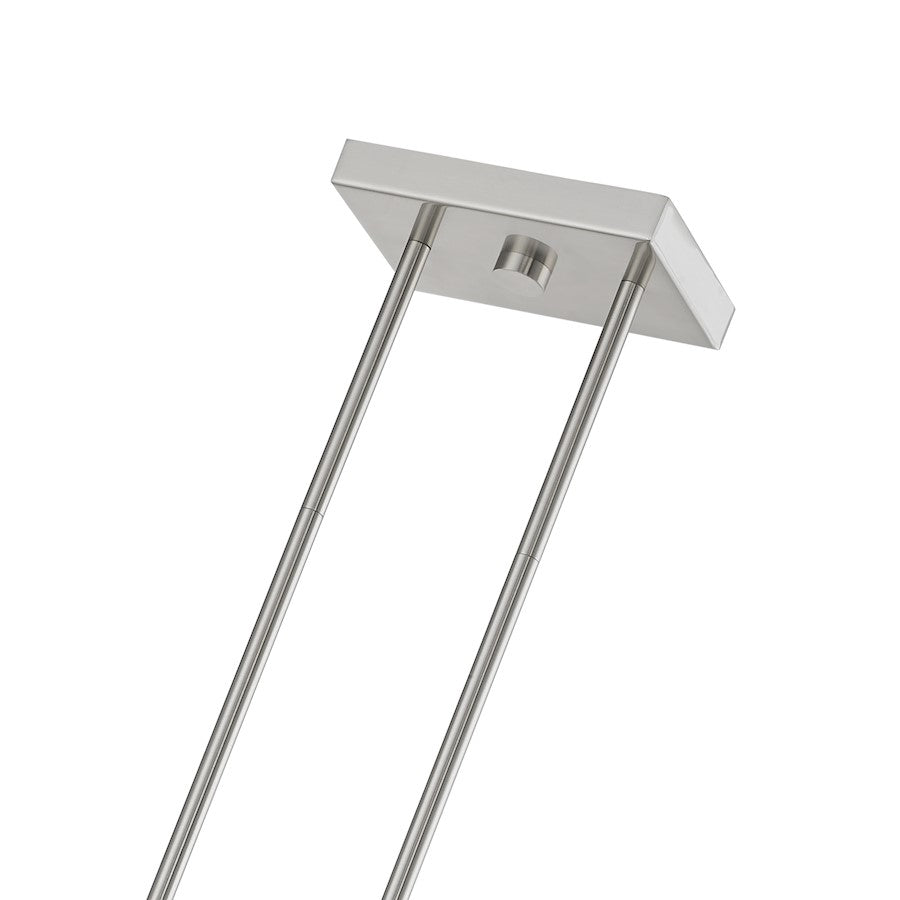 Livex Carson 5 Light Linear Chandelier, Brushed Nickel/Clear