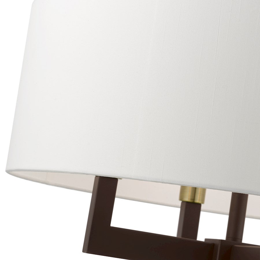 Livex Cresthaven 4 Light 24" Pendant/Chandelier, BZ/BS/OWH