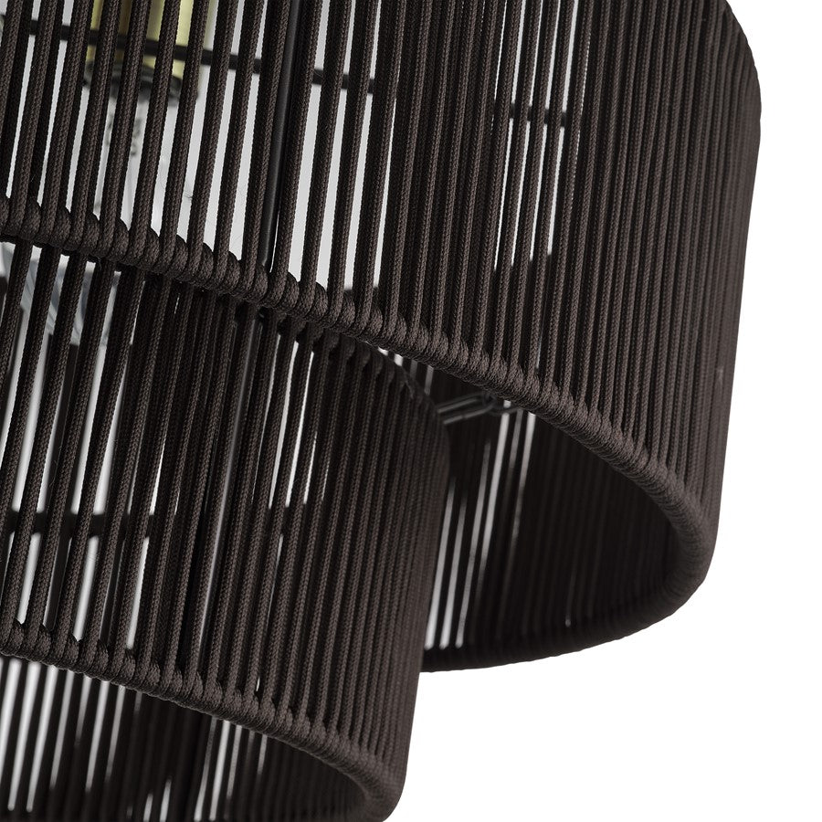 Livex Acordia 4Lt 21" Semi-Flush, Brass/Chocolate Polyester