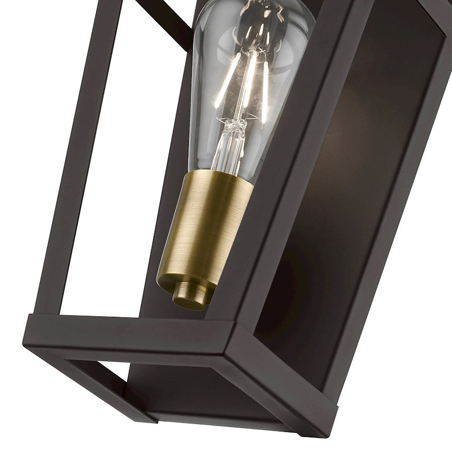 Livex Schofield 1 Light ADA Sconce, Bronze/Antique Brass/Bronze Metal
