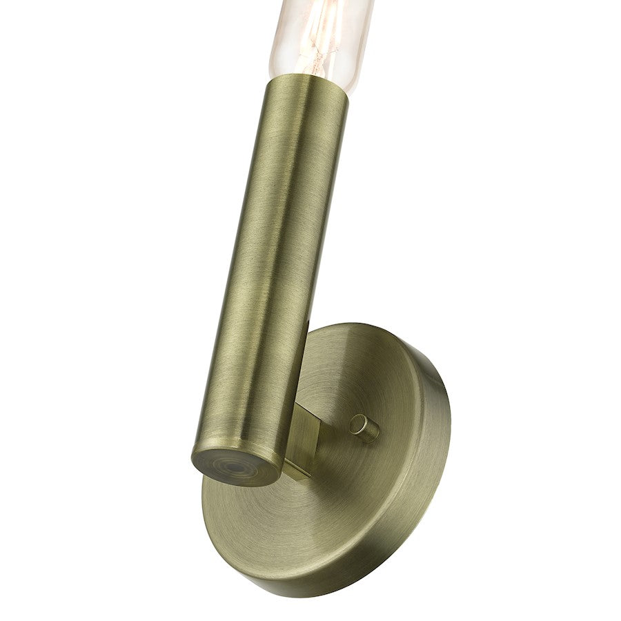 Livex Copenhagen 1 Light Single ADA Sconce, Antique Brass