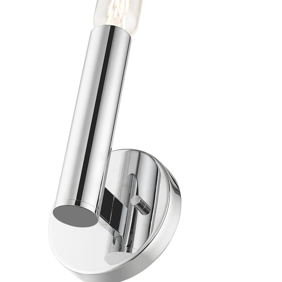 Livex Copenhagen 1 Light Single ADA Sconce, Polished Chrome