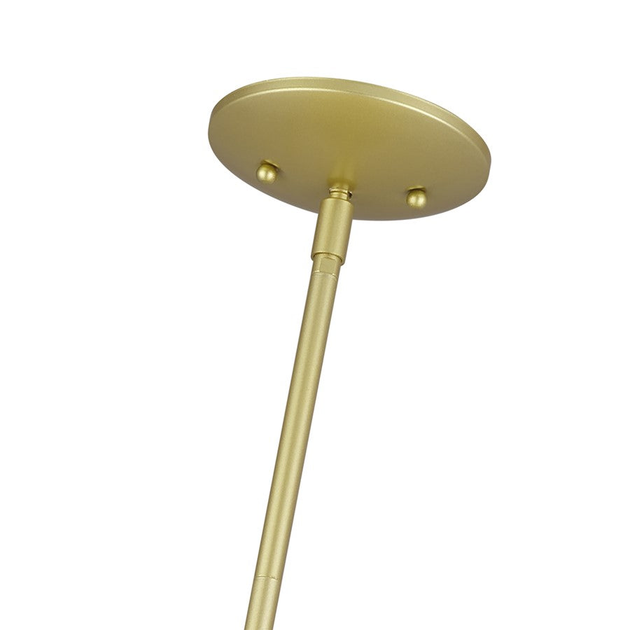 Livex Domma 4Lt Pendant, Soft Gold/Soft Gold Steel/Shiny White