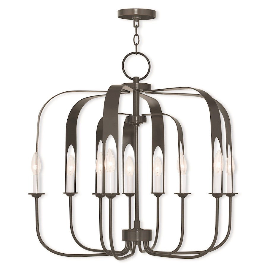 Livex Addison 9 Light Chandelier, English Bronze