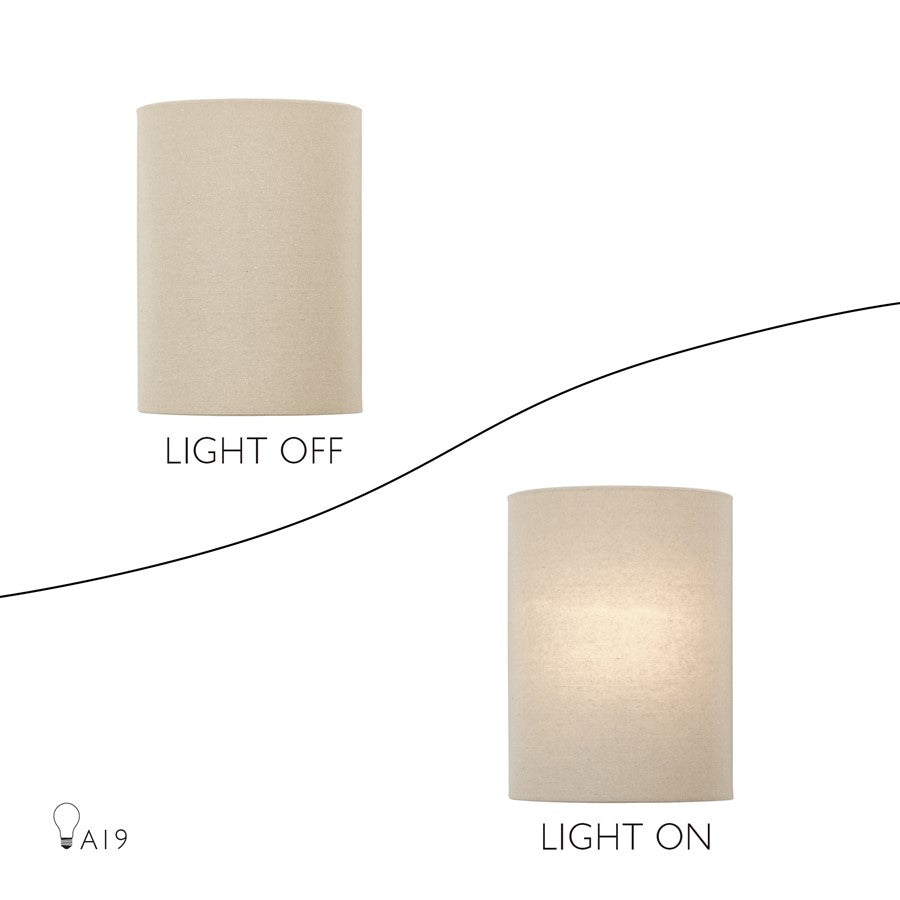 Livex Bellingham 1Lt ADA 11" Sconce, Gold/Parchment Hardback