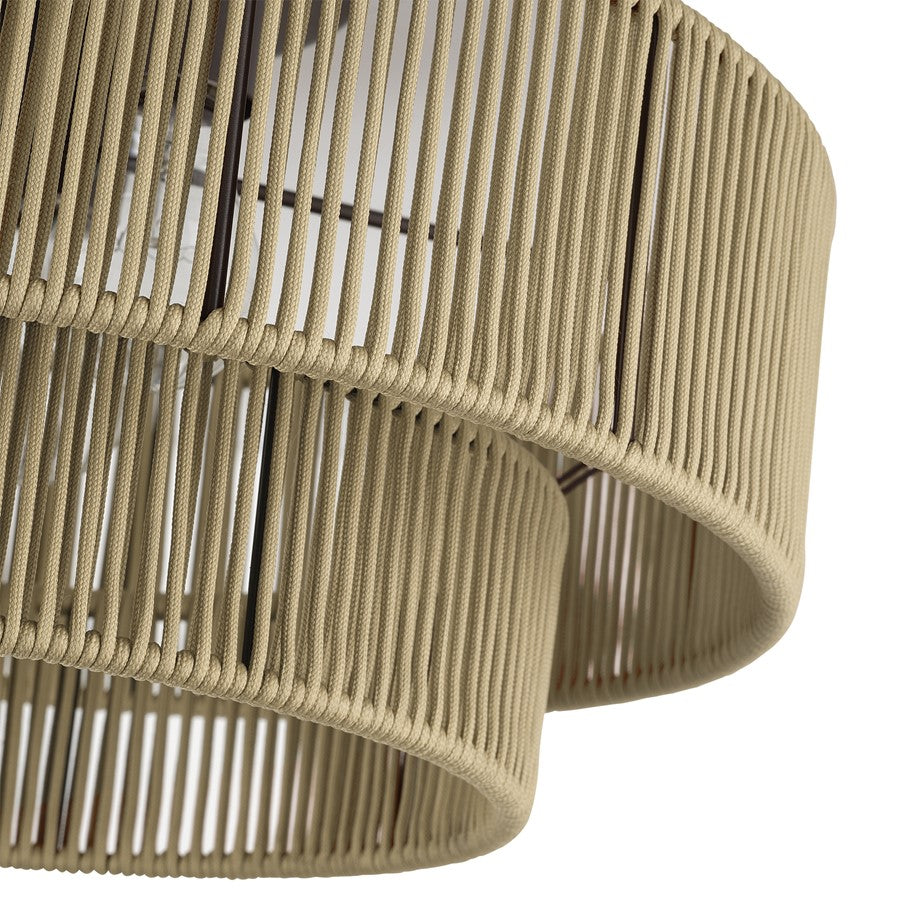 Livex Acordia 3Lt Large 10" Semi-Flush, Bronze/Gold Polyester