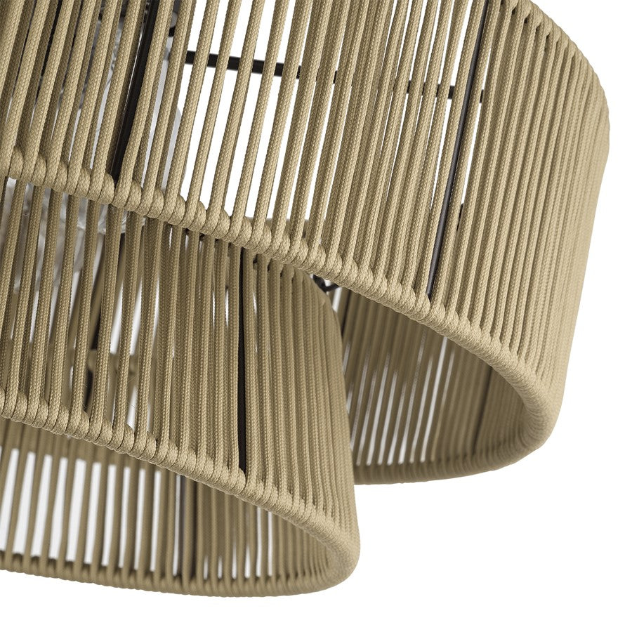 Livex Florell 3Lt 18" Dia Semi-Flush, Bronze/Gold Polyester