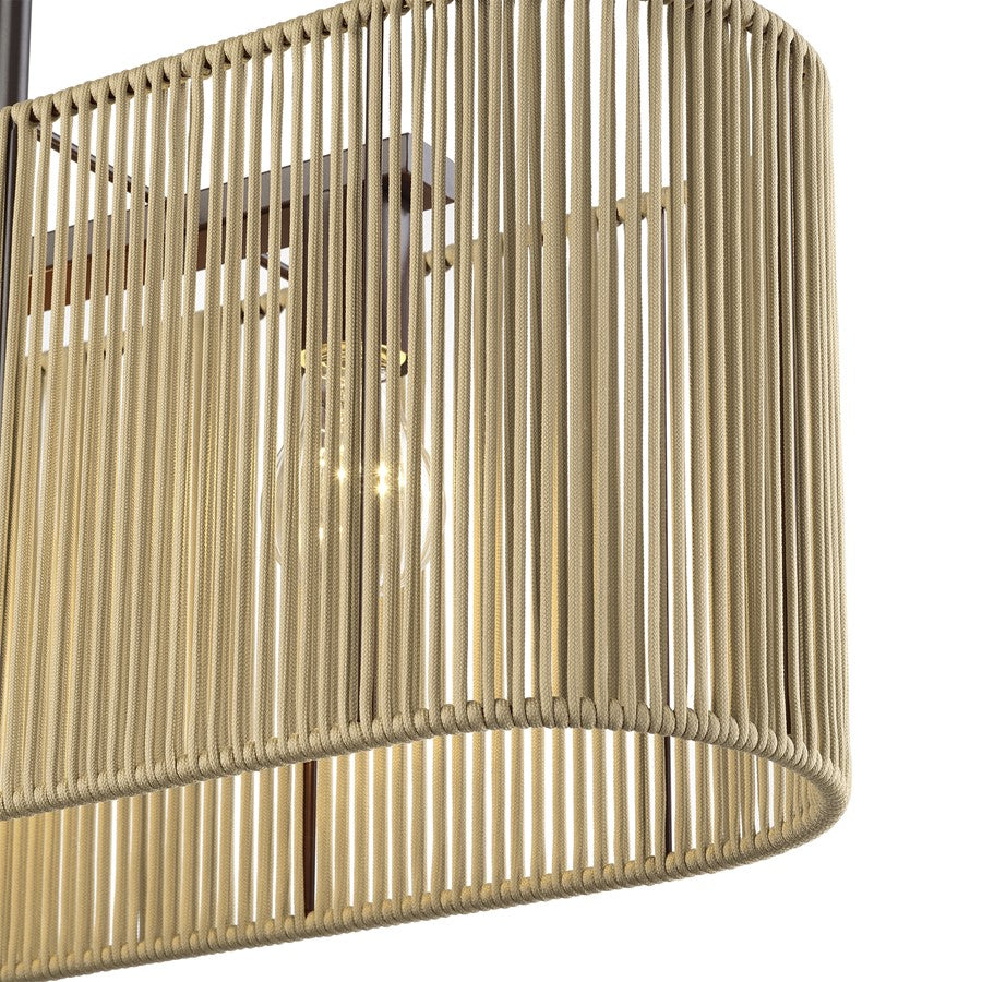 Livex Goldiemesh 3Lt Medium Chandelier, Bronze/Gold Polyester