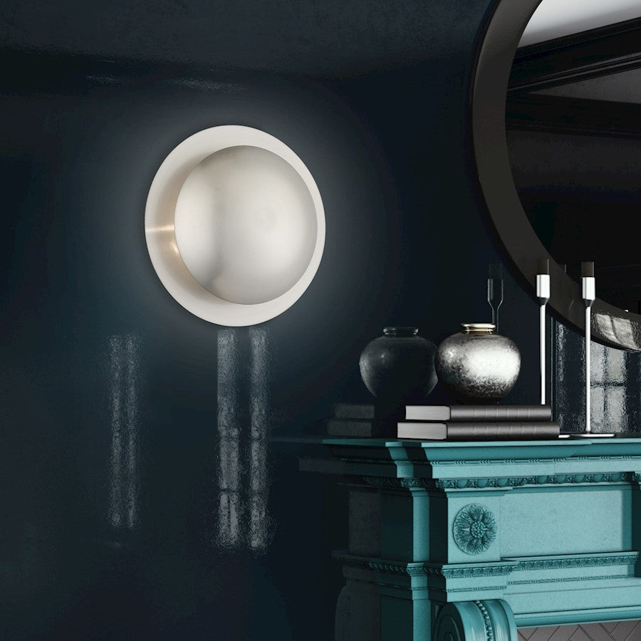 Livex Ventura 2 Light Medium Semi-Flush/Wall Sconce, Brushed Nickel
