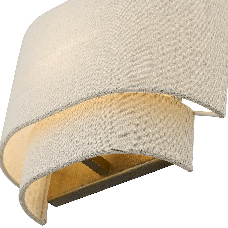 Livex Bellingham 1 Light ADA Sconce, Gold Leaf/Parchment