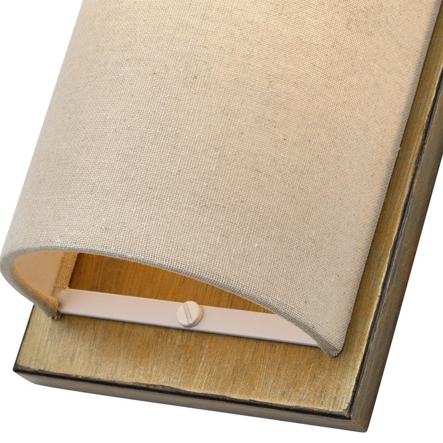 Livex Bellingham 1Lt ADA 6" Sconce, Gold/Parchment Hardback
