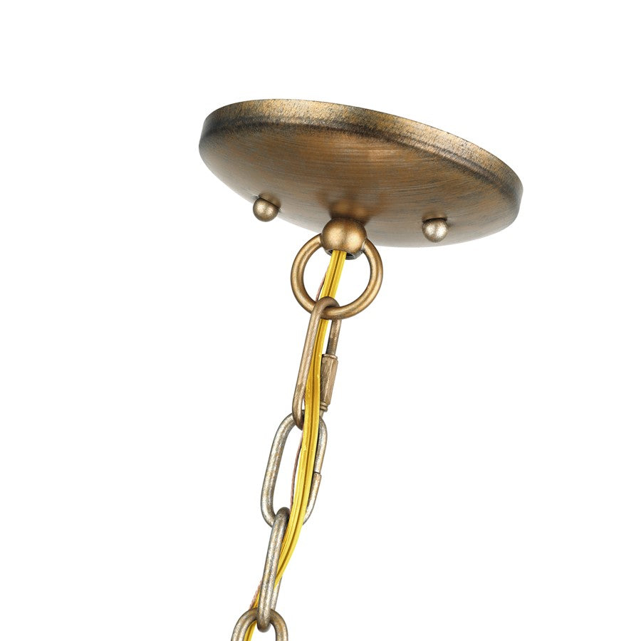 Livex Summervine 5Lt Pendant Chandelier, Gold/French Beige