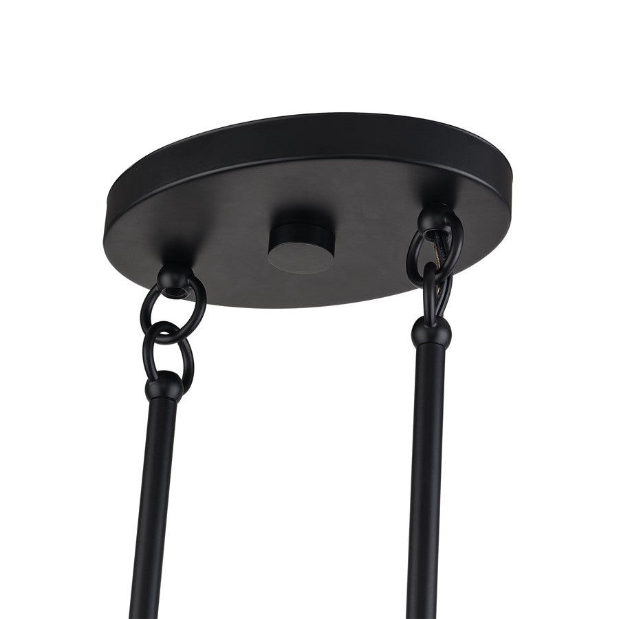 Livex Acordia 3Lt Medium Chandelier, Black/Parisian Night Polyester