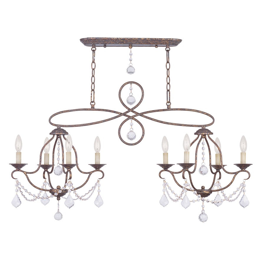 Livex Lighting Chesterfield Island/Chandelier, Venetian Golden Bronze
