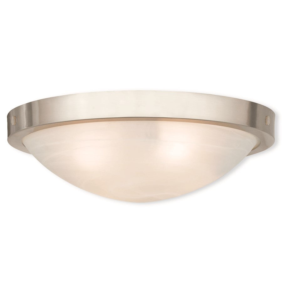 Livex New Brighton 4 Light Ceiling Mount, Brushed Nickel
