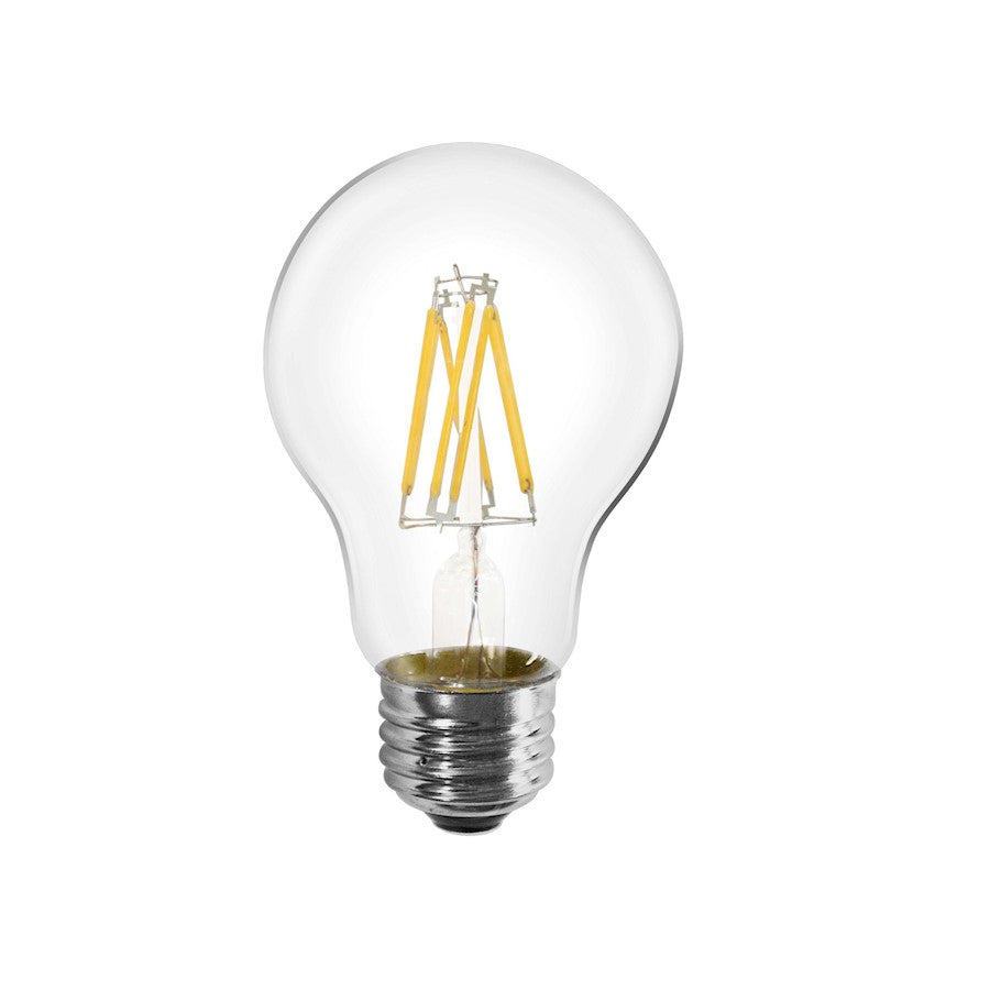 Livex Pack of 10, 2700K, 8W, A19 Pear Filament LED Bulbs, Clear