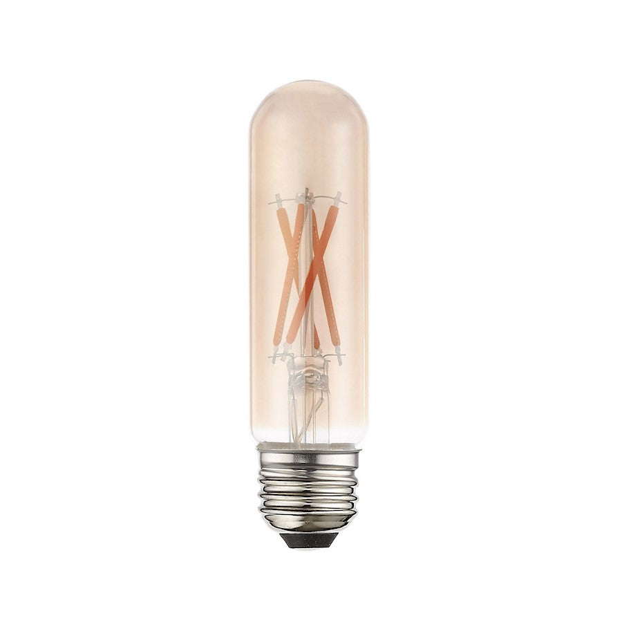 Livex Pack of 10, 4.5W, 2200K, T10 Tube Filament LED Bulbs, Amber