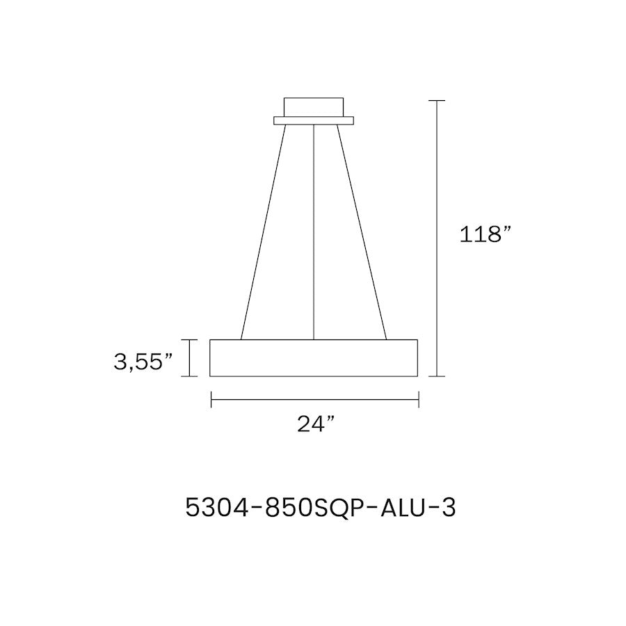 LED Pendant/50W, Aluminum