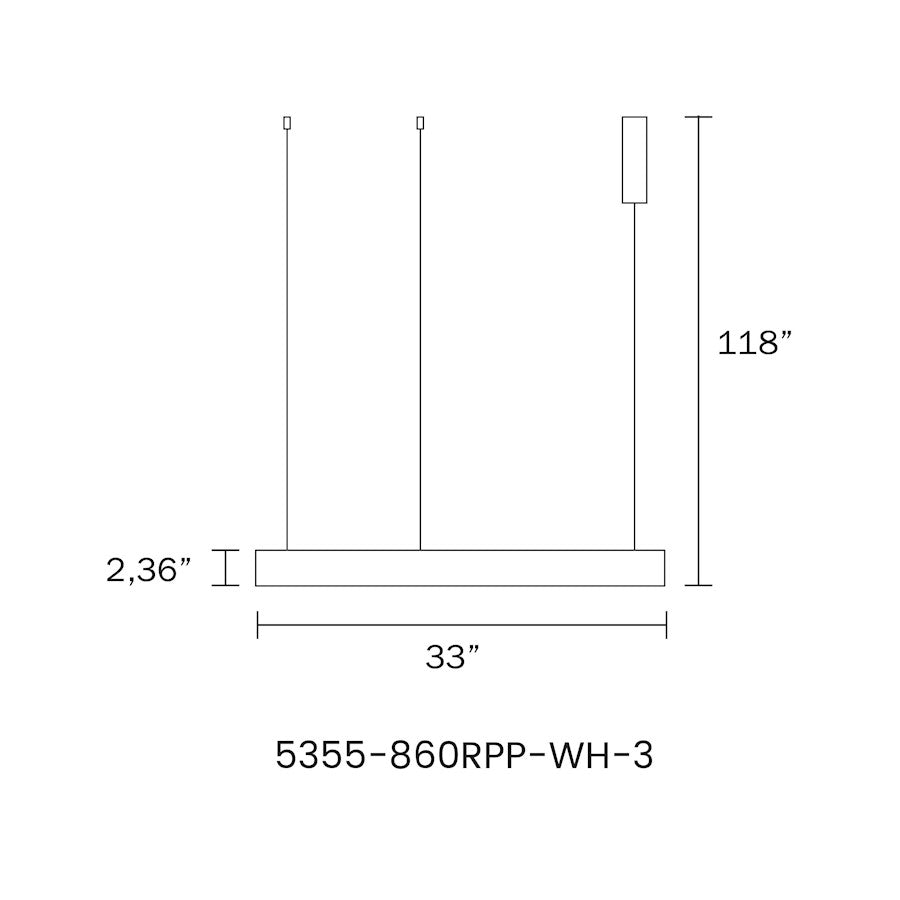 LED Pendant, Matte White