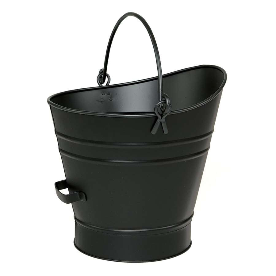Minuteman International Coal Hod Small | Black Powder-Coated Iron | Hearth & Fireplace Ash Bucket | 15 x 14 x 14 in, 1/2 Cubic Foot | Model C-65