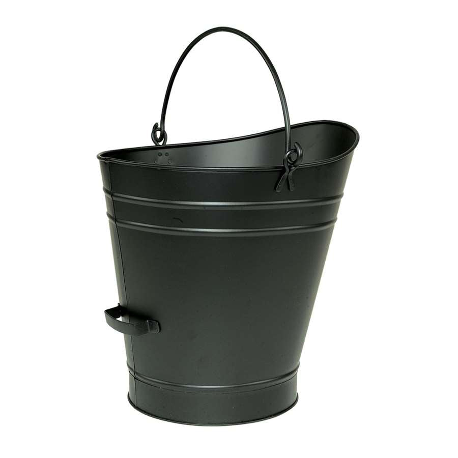 Minuteman International Coal Hod / Pellet Bucket Large | Black Powder-Coated Iron | Hearth & Fireplace Accent | 17 x 18 x 18 in, 1 cu ft | Model C-66