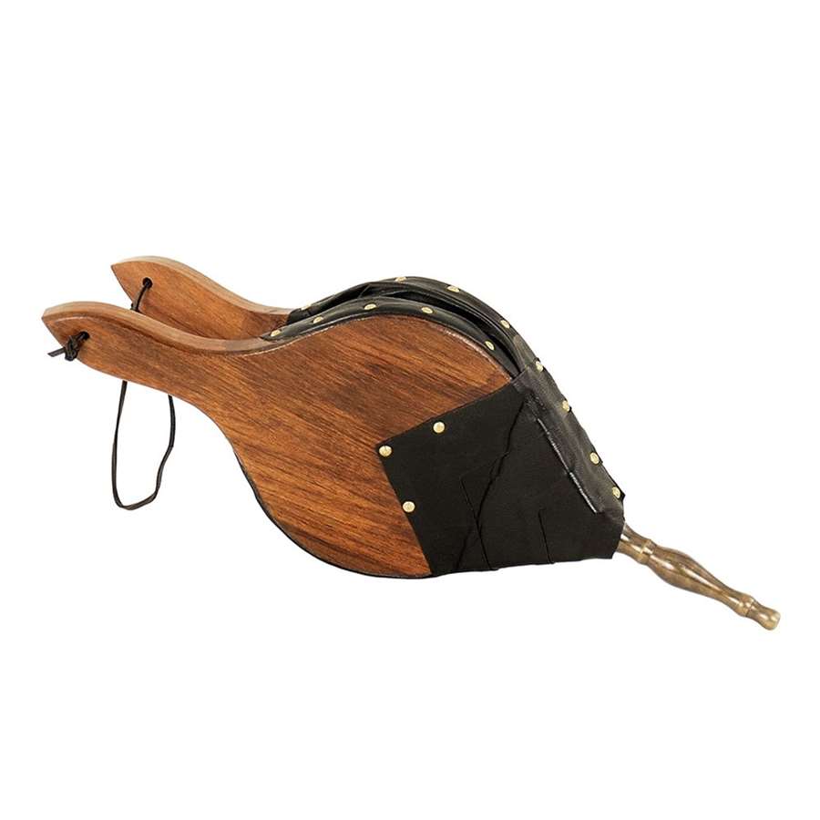 Minuteman International Town & Country Bellow | Classic Wood & Leather Fireplace Tool | Bellows & Blowers | 16.75 x 6.25 x 2 in | Model F-31