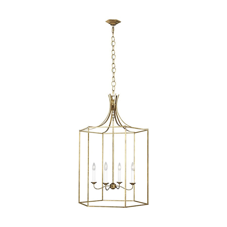 Visual Comfort Studio Bantry House 4 Light Large Lantern, Ant Gild - AC1024ADB