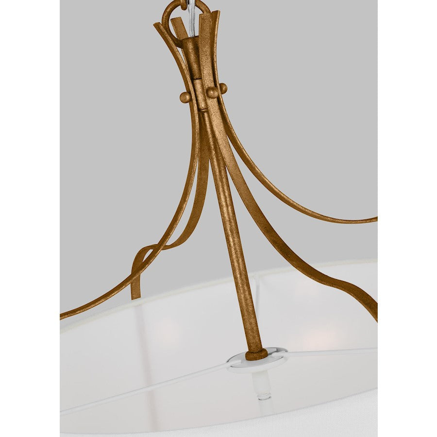 4 Light Hanging Shade, Ant Gild